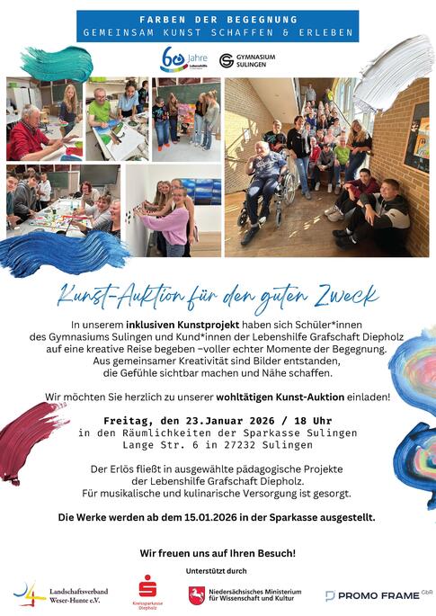 „Farben der Begegnung" – Kunstauktion für den wohltätigen Zweck