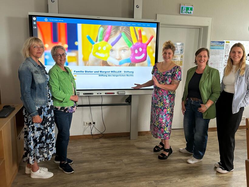 Neues Smartboard dank großzügiger Spende der Familie Möller Stiftung