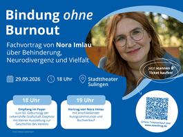 Bindung ohne Burnout – Vortrag von Nora Imlau im Sulinger Stadttheater
